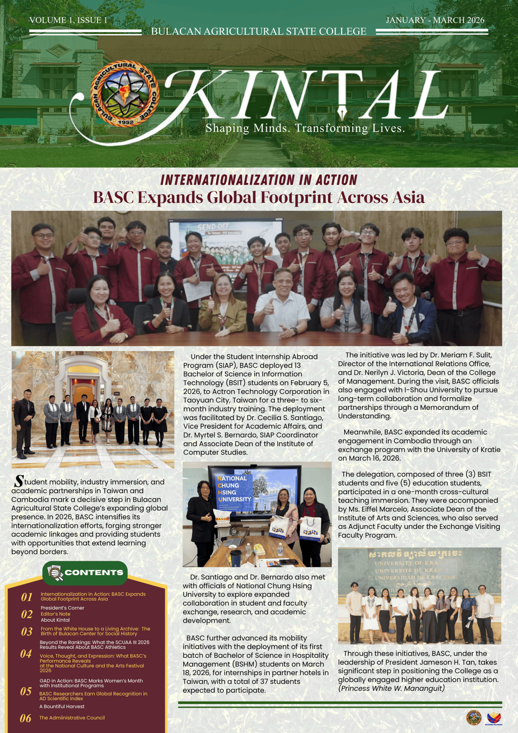 Cover Kintal Volume 1 Issue 1